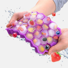 Ice Tray Easy Push Pop Out Square Silicon Ice Cubes Tray