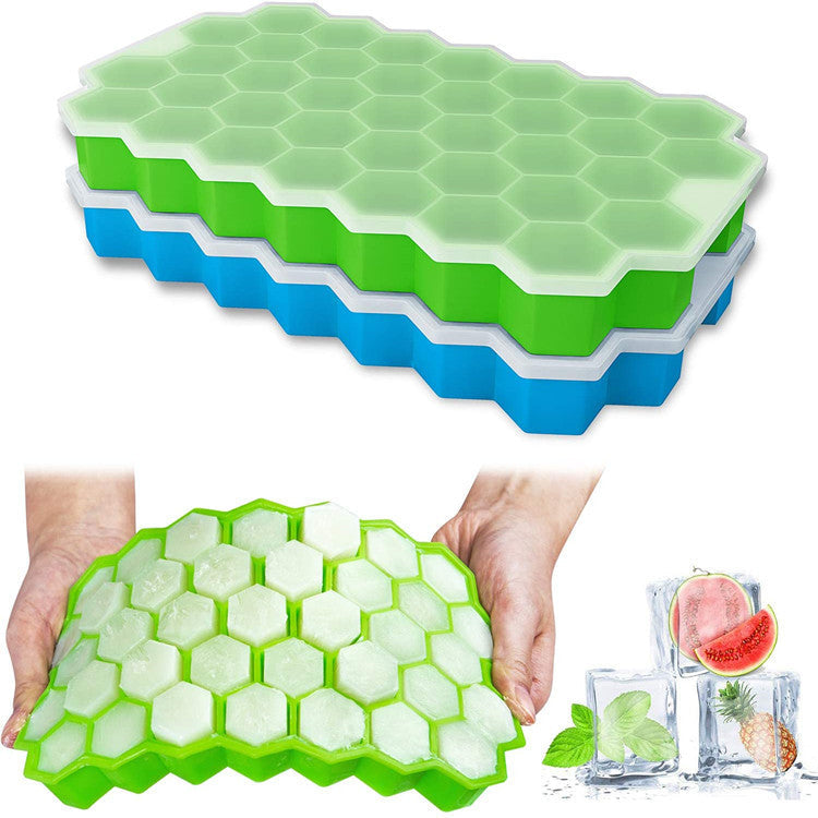 Ice Tray Easy Push Pop Out Square Silicon Ice Cubes Tray